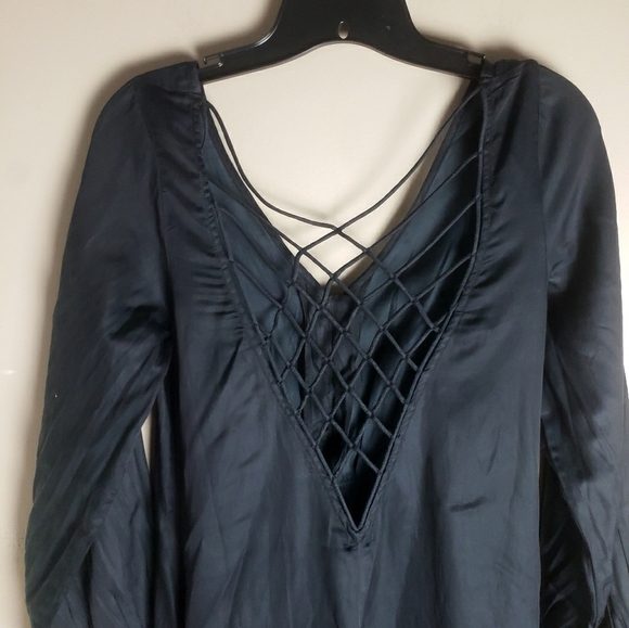 NEW! FREE PEOPLE Later Days Black Midi Dress 4. - Picture 6 of 7